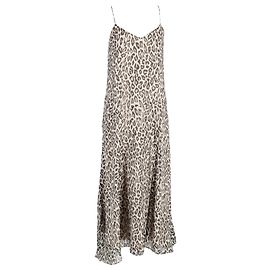 Vestido largo lencero Theory Georgette de seda con estampado animal Otro