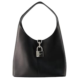 Balenciaga-Locker Hobo M Shoulder Bag - Balenciaga - Leather - Black-Black