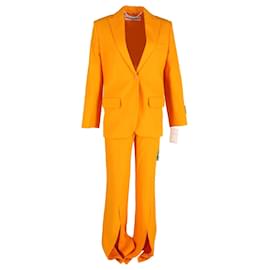 Off White-Off-White Suit Set in Orange Viscose-Orange