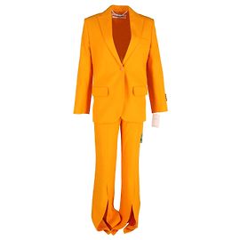 Off White Ensemble de costume blanc cassé en viscose orange Orange