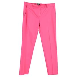 Alexander Mcqueen-Alexander McQueen Cropped Trousers in Pink Cotton-Pink