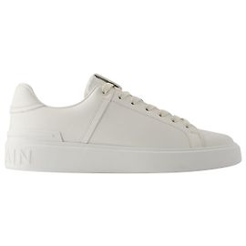 B-Court Sneakers – Balmain – Leder – Weiß Weiß