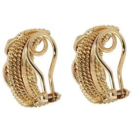 Tiffany & Co-TIFFANY & CO. Schlumberger Vintage X Earrings in 18K 18k yellow gold-Golden,Metallic