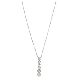Tiffany & Co-TIFFANY & CO. Jazz-Diamant-Anhänger aus Platin 0.45 ctw-Silber,Metallisch