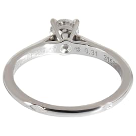 Cartier-cartier 1895 Anello di fidanzamento con diamante in platino E VS2 0.31 ctw-Argento,Metallico