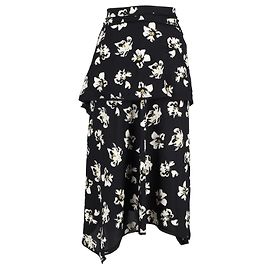Saia Midi Assimétrica Proenza Schouler em Viscose com Estampa Floral Outro Impressão em python