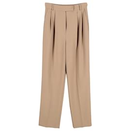 Autre Marque-The Frankie Shop Bea Trousers in Beige Polyester-Brown