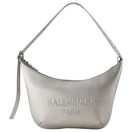 Balenciaga-Bolso de hombro Mary Kate Sling - Balenciaga - Piel - Plata-Plata,Metálico