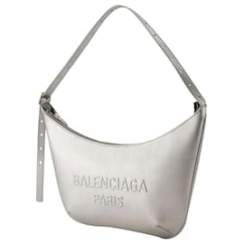 Balenciaga-Mary Kate Sling Shoulder Bag - Balenciaga - Leather - Silver-Silvery,Metallic