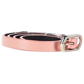 Balenciaga-Balenciaga Skinny Belt in Pink Leather-Pink