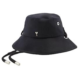 Ami Paris-Adc Bucket Hat - AMI Paris - Cotton - Black-Black