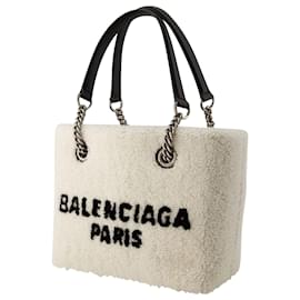 Balenciaga-Borsa shopper Duty Free S - Balenciaga - Pelliccia finta - Beige-Beige