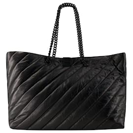 Balenciaga-Borsa shopper Crush Carry All L - Balenciaga - Pelle - Nera-Nero