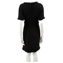Chanel-Vestido de Tweed Preto Intemporal-Preto