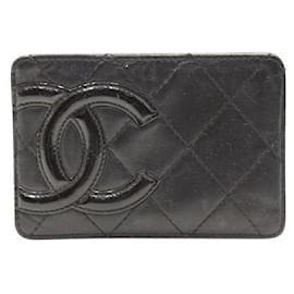 Chanel-Chanel Black Cambon Card Holder 2008-2009-Black