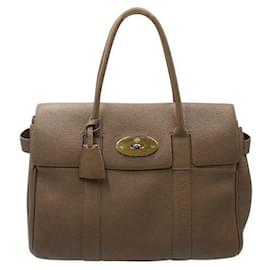 Mulberry-Brown Leather Bayswater Tote Bag-Brown