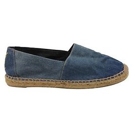 Yves Saint Laurent Cassandre Espadrilles aus Denim Blau