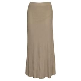 Michael Kors-Beige Pleated Maxi Skirt-Beige