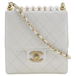 Chanel-Borsa di perle CHANEL-Bianco