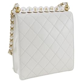 Chanel-CHANEL pearl bag-White