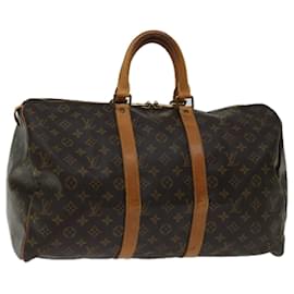 Louis Vuitton-Louis Vuitton Monogram Keepall 45 Borsa Boston M41428 LV Aut 51560-Monogramma