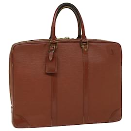 Louis Vuitton-LOUIS VUITTON Epi Porte Documents Voyage Business Bag Marrom M54478 auth 67021-Marrom