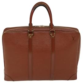 Louis Vuitton-LOUIS VUITTON Epi Porte Documents Voyage Business Bag Brown M54478 auth 67021-Brown