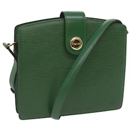 Louis Vuitton-LOUIS VUITTON Epi Capucines Shoulder Bag Green M52344 LV Auth 67287-Green