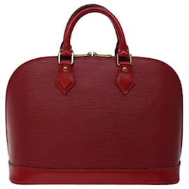 Louis Vuitton-LOUIS VUITTON Bolsa Epi Alma Vermelho Castelhano M52147 Autenticação de LV 67195-Outro