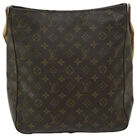 Louis Vuitton-Bolsa de ombro M LOUIS VUITTON Monogram Looping GM51145 LV Auth yk10939-Monograma