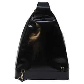 Gucci-GUCCI Bamboo Body Bag Patent leather Black 003 3444 0027 Auth yk10781-Black