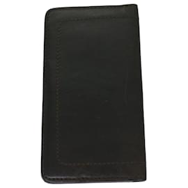 Louis Vuitton-LOUIS VUITTON Utah Porte Valeurs Cartes Credit Leather Black M97020 Auth bs12404-Black