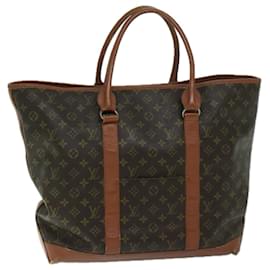 Louis Vuitton-LOUIS VUITTON Monogram Sac Weekend GM Tote Bag M42420 Auth LV 67313-Monogramme