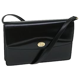 Gucci-GUCCI Shoulder Bag Leather Black 004 406 0105 auth 67536-Black