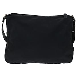 Prada-PRADA Shoulder Bag Nylon Black Auth fm3218-Black