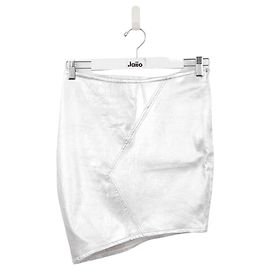Bash falda de cuero mini Plata