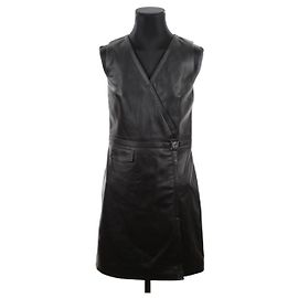 Hugo Boss Leder über Kleid Schwarz