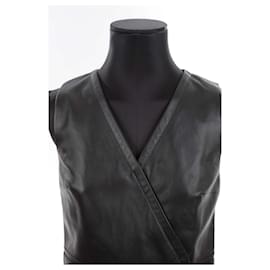 Hugo Boss-Leather Over Dress-Black