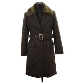 Claudie Pierlot Abrigo de lana Verde