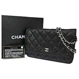 Chanel-Portafoglio Chanel su catena-Nero