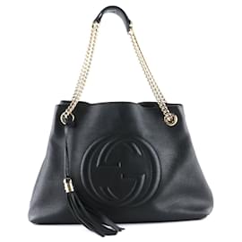 Gucci-GUCCI Handbags Soho-Black
