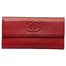 Chanel-CHANEL Carteiras Outros-Vermelho