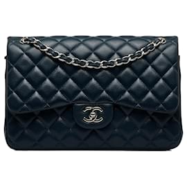 Chanel-CHANEL Handtaschen gefüttert F-Blau