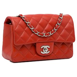 Chanel-CHANEL Bolsas Clássicas-Vermelho