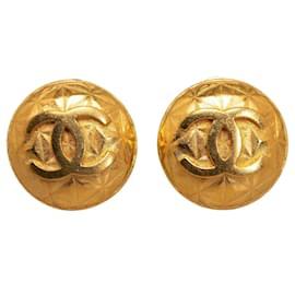 Chanel-CHANEL Earrings Triomphe-Golden