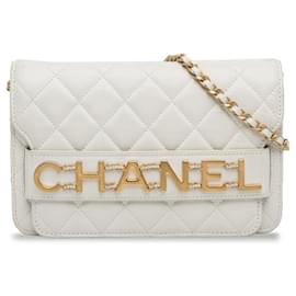 Chanel-Borse CHANEL Portafoglio con catena-Bianco