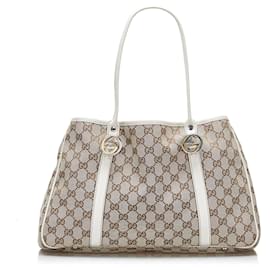 Gucci-GUCCI Handbags Twins-Brown