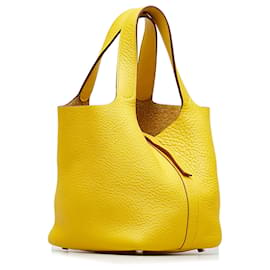 Hermès-HERMES Handbags Picotin-Yellow