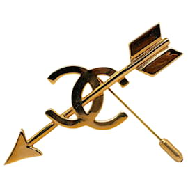 Chanel-CHANEL Pins & brooches Timeless/classique-Golden