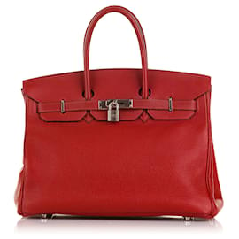 Hermès-HERMES Handtaschen Birkin 35-Rot